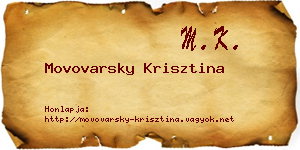 Movovarsky Krisztina névjegykártya